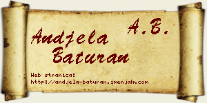 Anđela Baturan vizit kartica